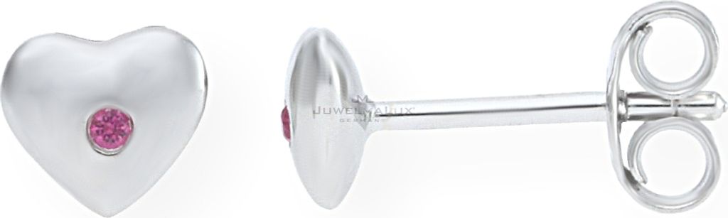JuwelmaLux Herz Ohrstecker in 925er Sterling Silber rhodiniert mit Zirkonia JL10-06-0625