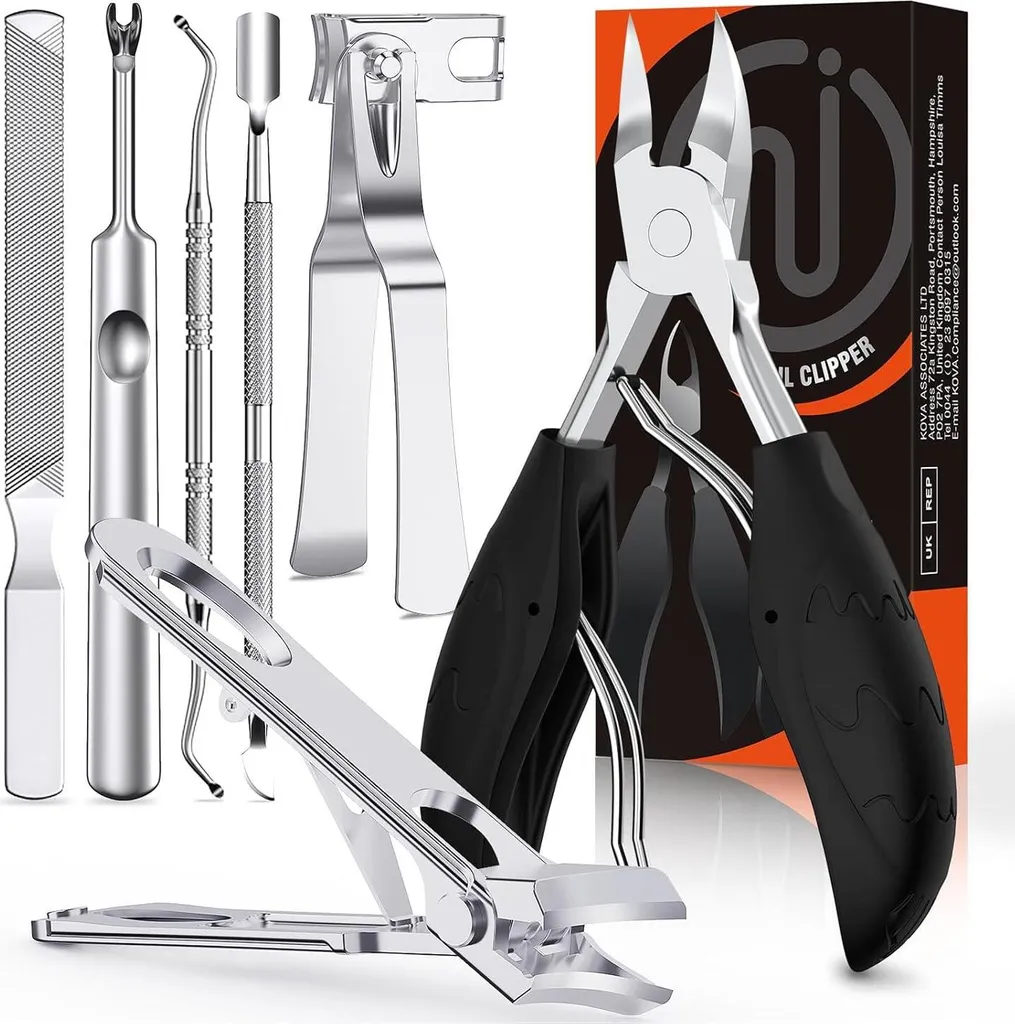 Coupe-ongles pour ongles épais et set de pédicure contre ongles incarnés