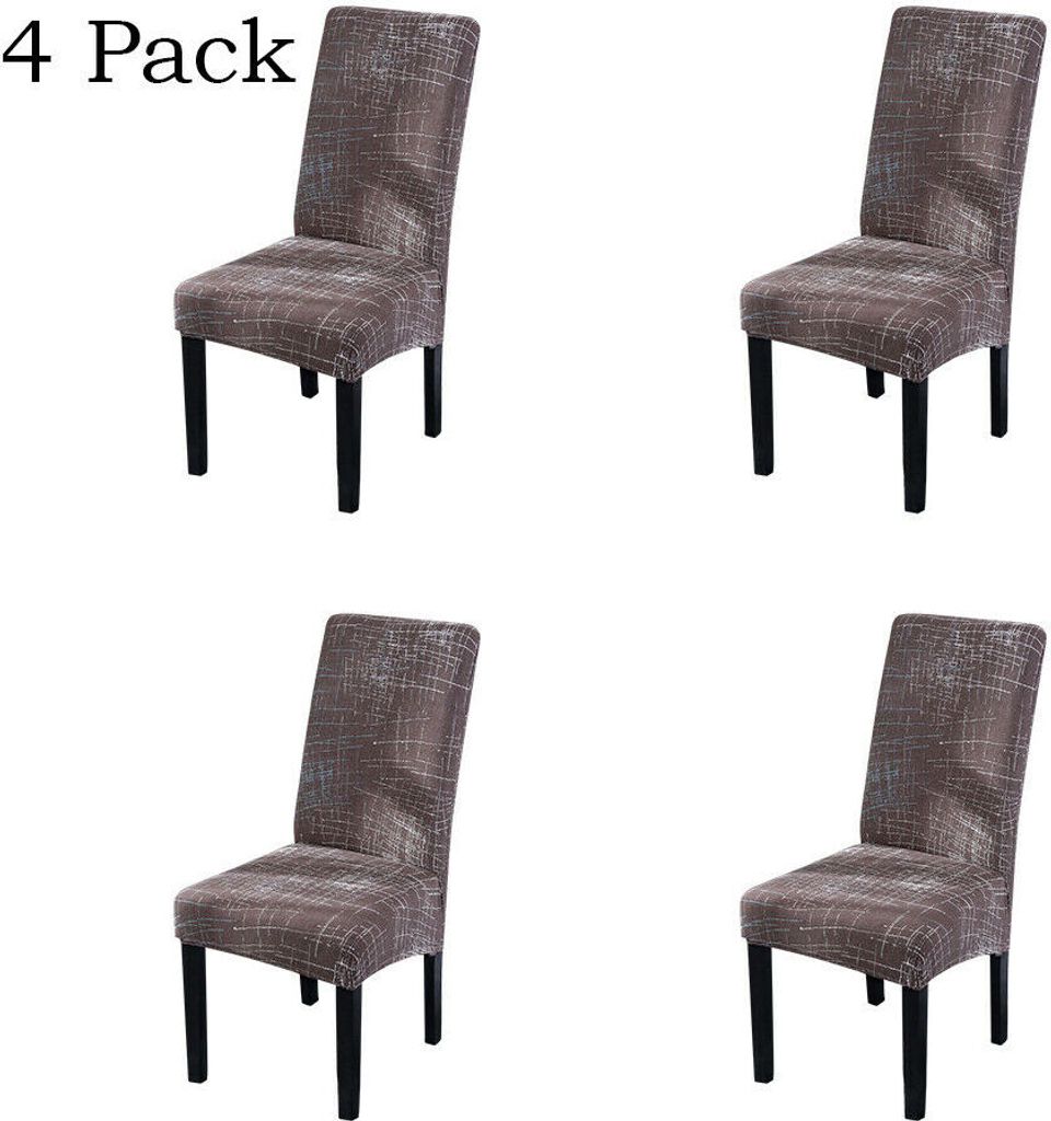 4er-Pack Esszimmer-Stuhlhülle Stretch-Stuhlhülle Hohe Rückenlehne Stuhl Überzug