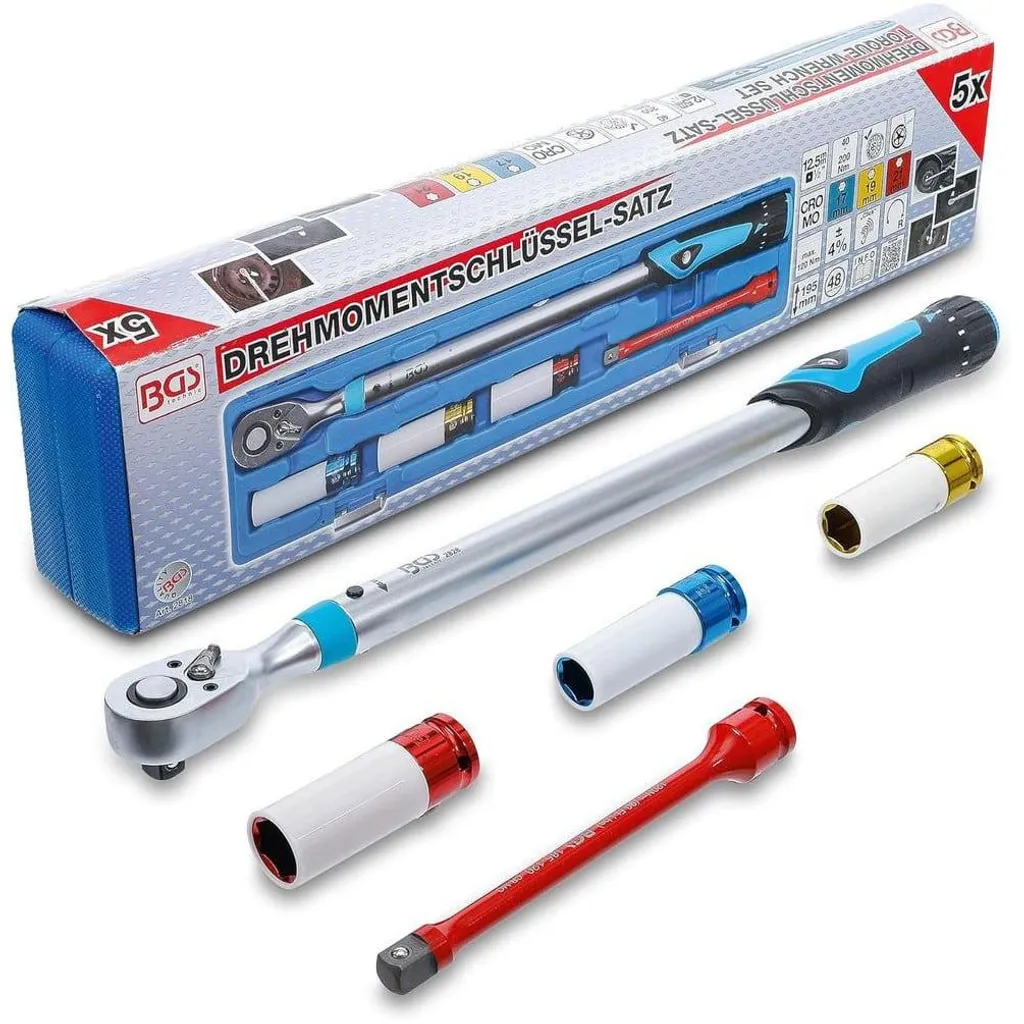 Clé Dynamométrique Précise 40-200 Nm D-Work 1/2" : Stop au Sur-serrage