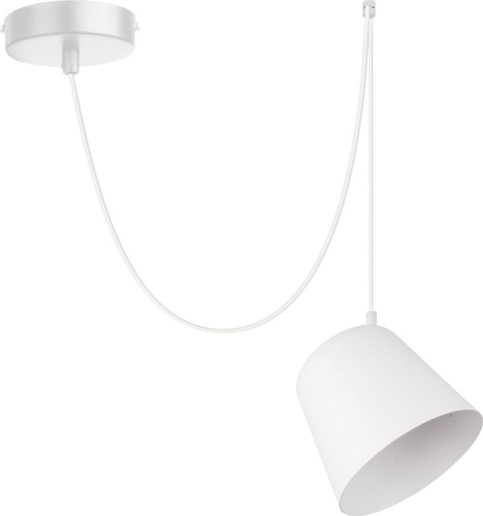 Pendelleuchte Modern JAWA Weiß lackierter Stahl E27 Design Hängelampe Wohnzimmer Esszimmer Esstisch