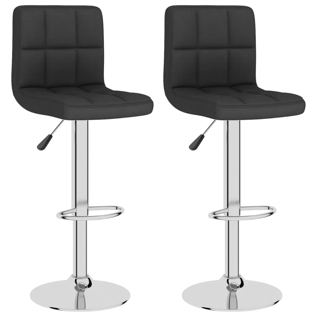 vidaXL Sgabello da bar 2 pezzi in tessuto nero