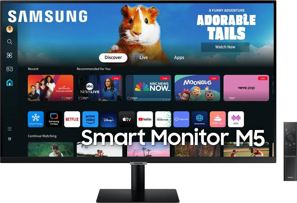 Moniteur Samsung M50D 32 pouces Full HD 60Hz Noir avec Smart Hub Intégré