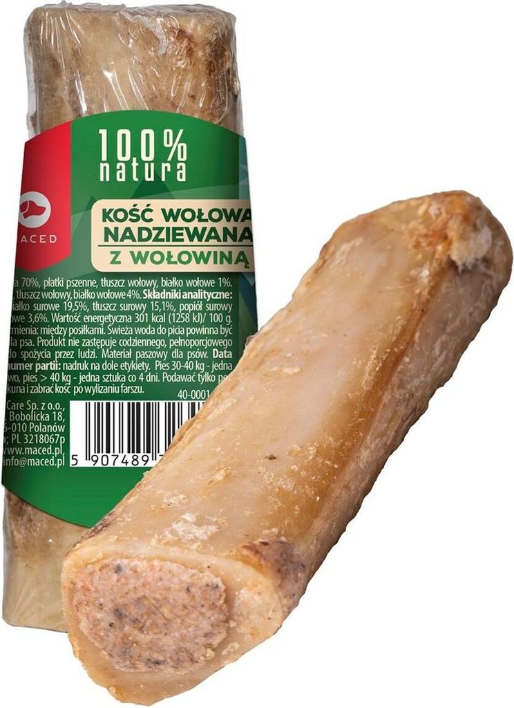 MACED Bone stuffed with beef - kauartikel für hunde - 150g