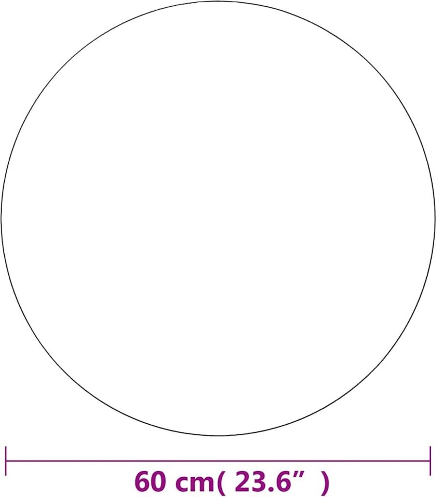 vidaXL Nástenné zrkadlo 60 cm Okrúhle sklo Obrázok produktu 3