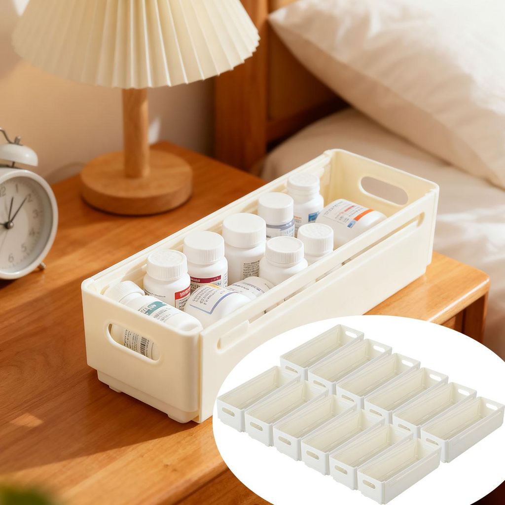 12er-Set Küchenschrank-Organizer Ausziehbar (28-48 cm) – Produktbild 