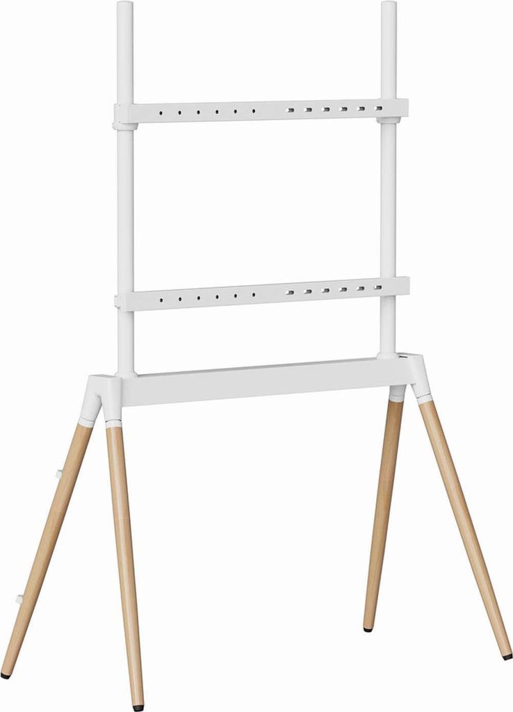 Gembird TV-Ständer 55-86 Zoll, weiß/Holz, bodenstehend