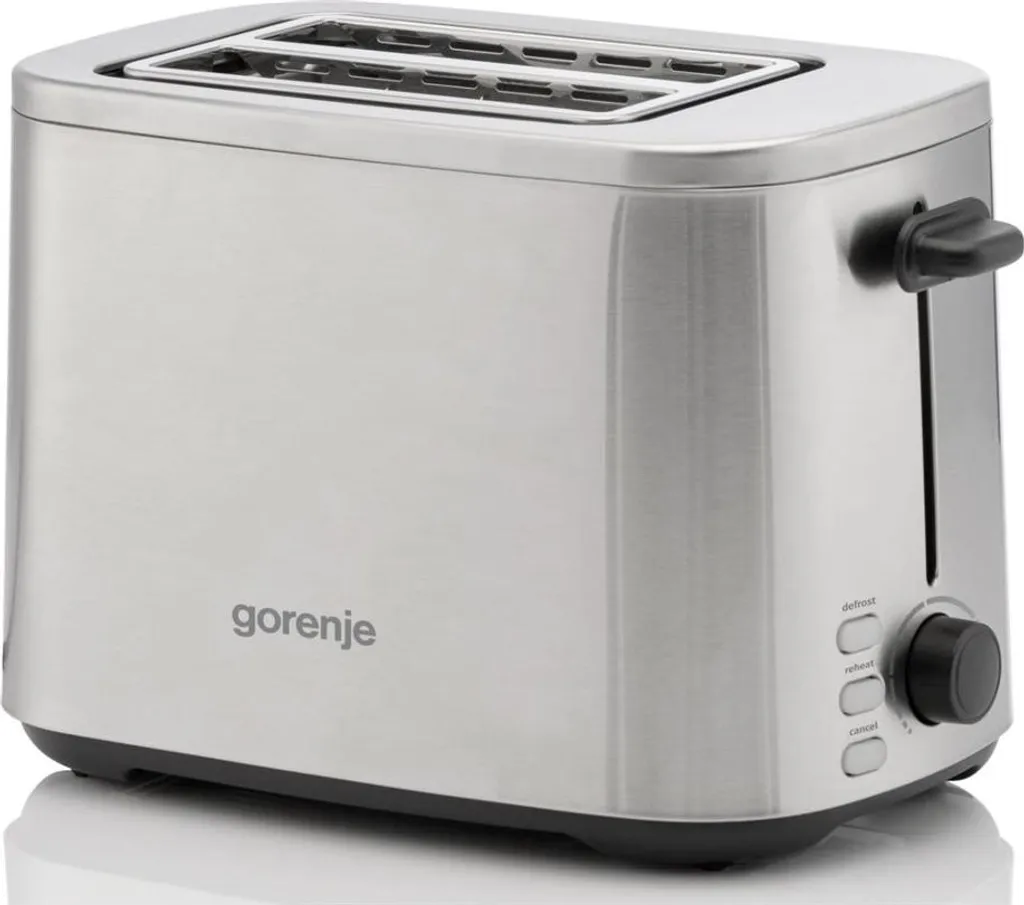Grille-pain 2 Tranches Gorenje T800DS en Inox pour Petit-Déjeuner Matin