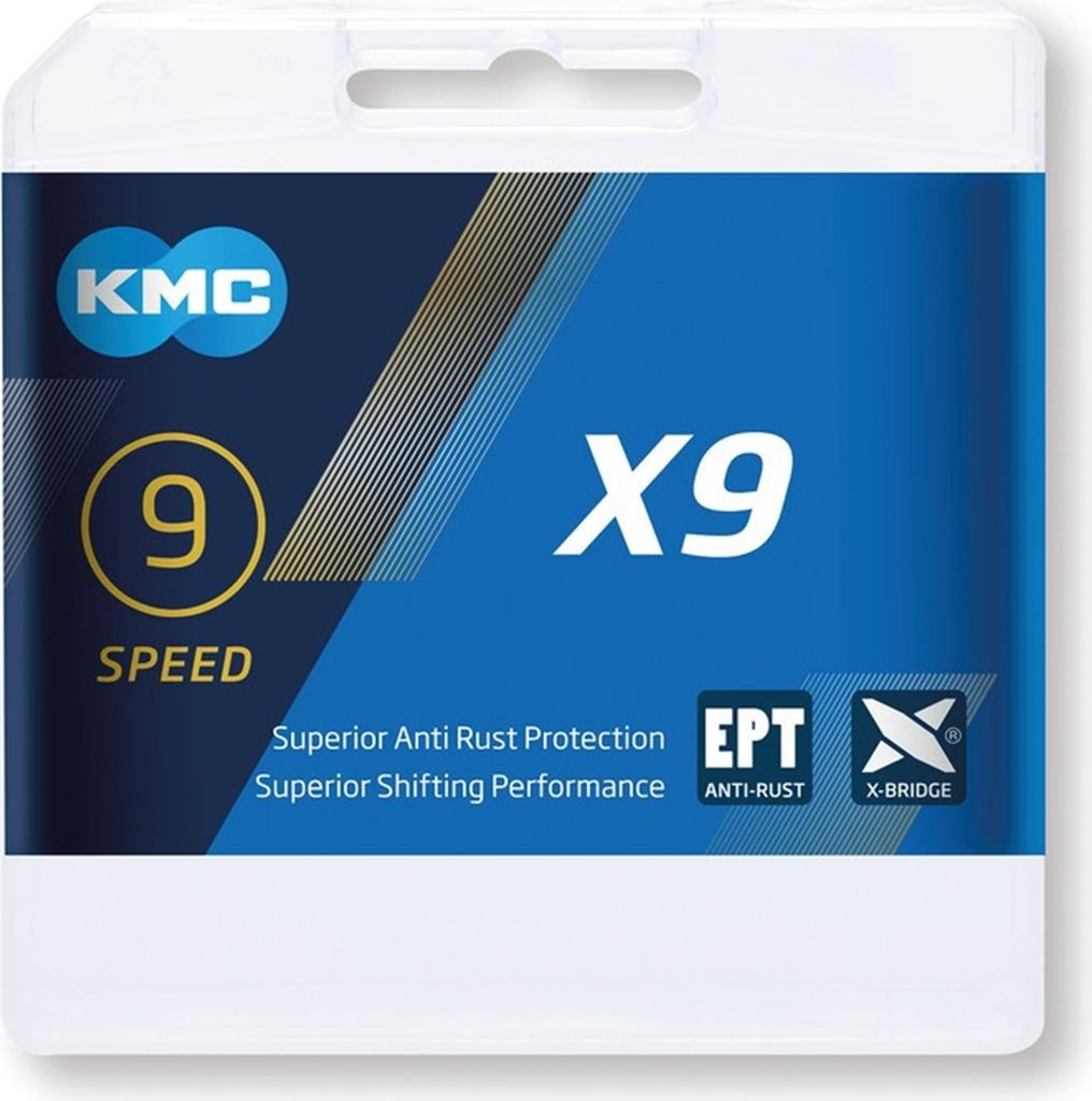 KMC X9 fietsketting 1/2“-11/128” 114 schakels 9V EPT Productafbeelding 