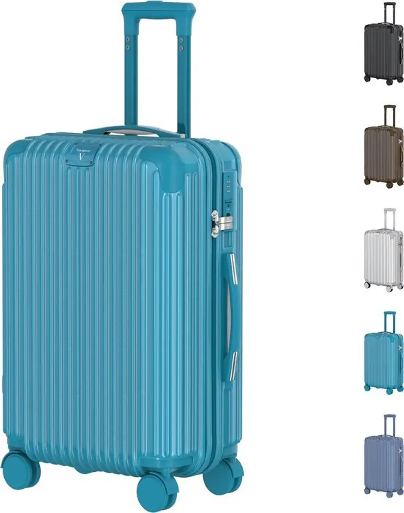 Voyagoux® 40L Trolley Azzurro TSA - Valigia Rigida Alta Resistenza