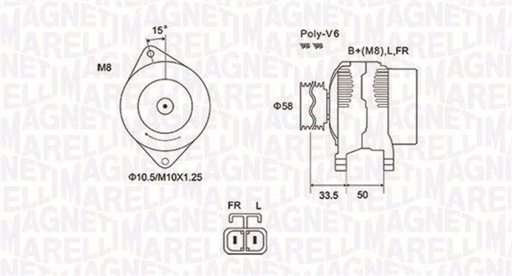 MAGNETI MARELLI 063732020010 Lichtmaschine Generator LiMa Produktbild 