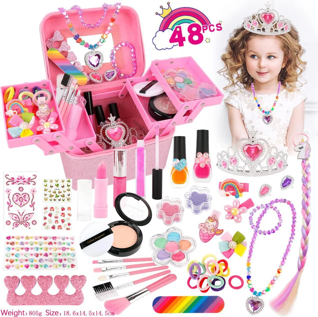 Bijoux de princesse et maquillage enfant lavable pour déguisement