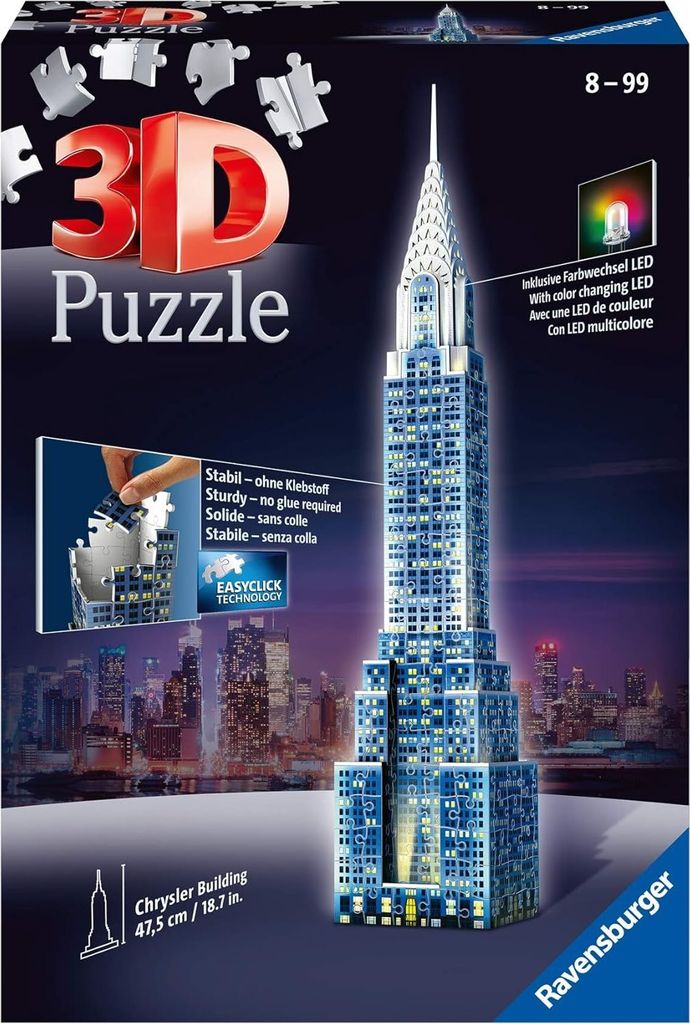 216 Teile Ravensburger 3D Puzzle Bauwerk Chrysler Building Produktbild 