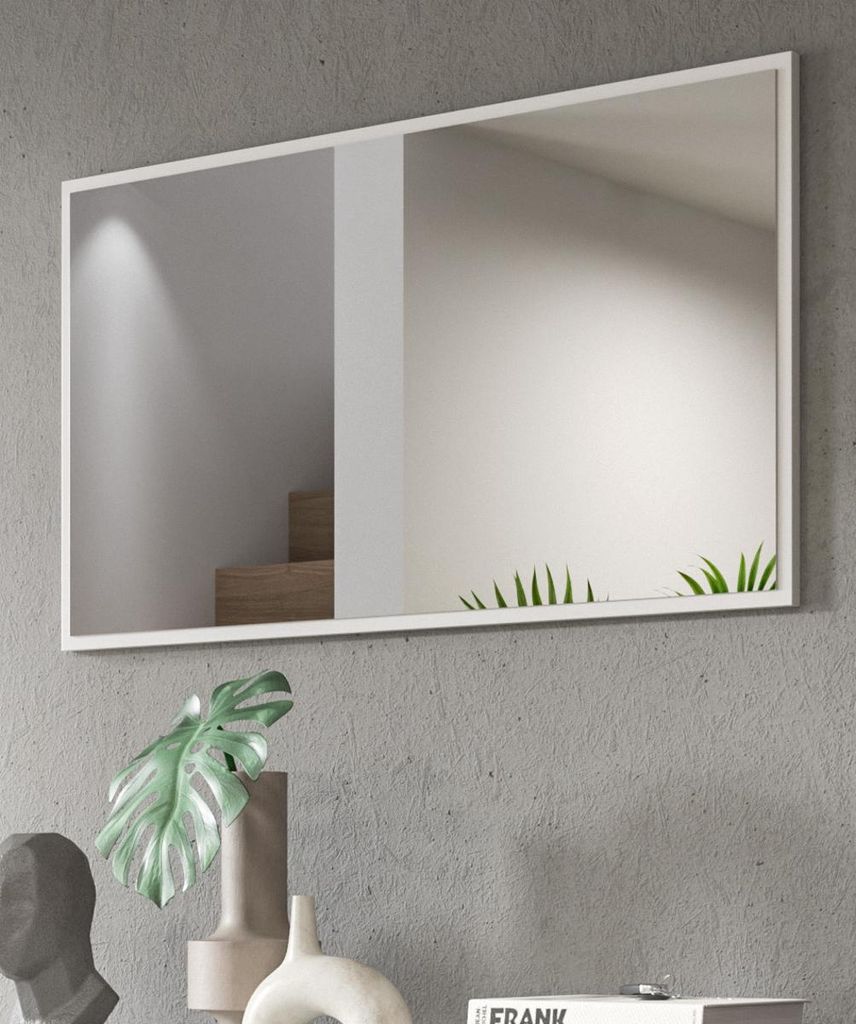 Spiegel "SystemX" in weiß Flur Diele Wandspiegel 92 x 52 cm