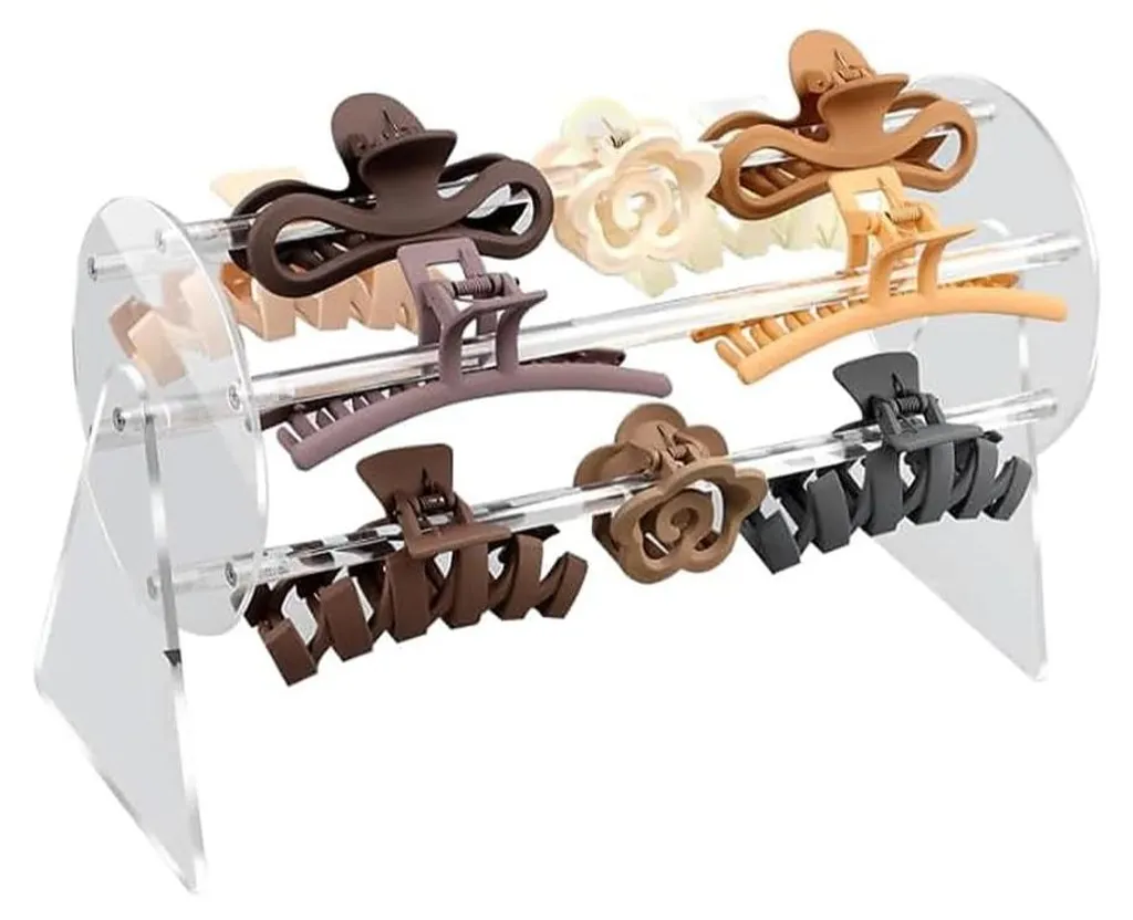 Porte-barrettes pivotant en acrylique pour organiser sa coiffeuse