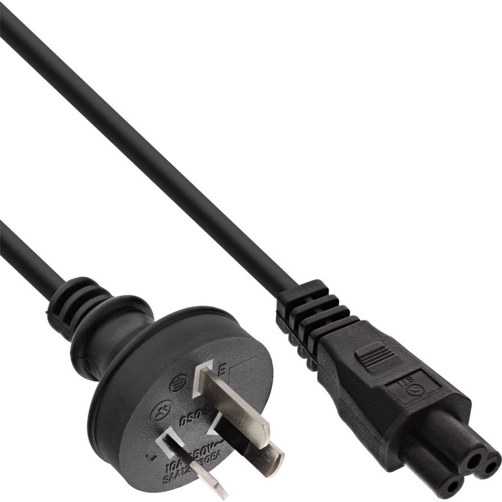 InLine Netzkabel für Notebook, Australien, 3pol Kupplung, 2m