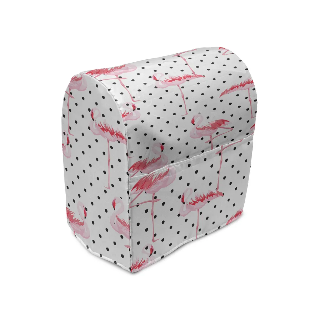 Housse de Mixeur ABAKUHAUS Flamants Roses avec Poches 36x39x24 cm