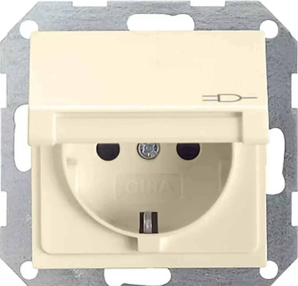 GIRA 045401, CEE 7/3, Cremefarben, IP44, 250 V, 16 A