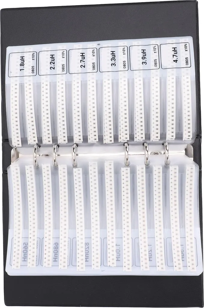 Catalogue d'inductances SMD 0805 avec 60 types - Boîtier PVC robuste