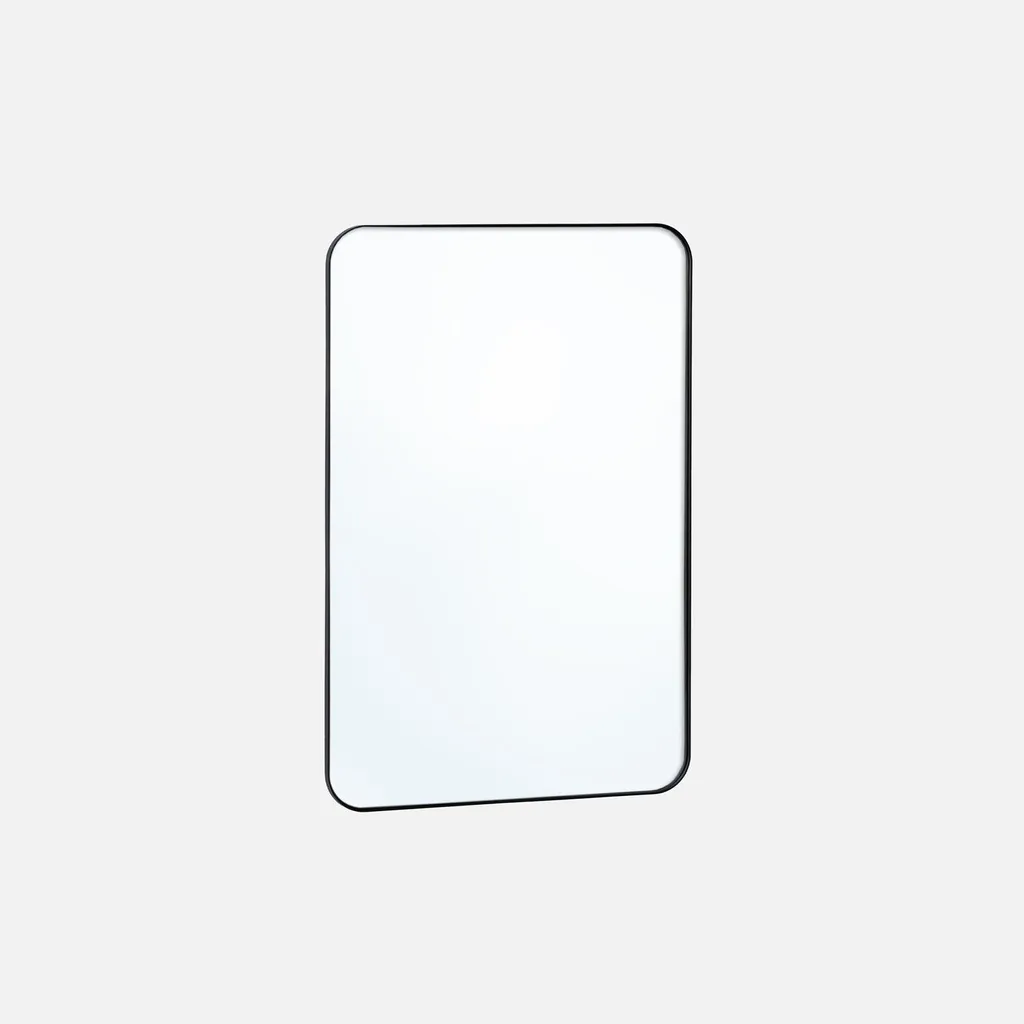 Specchio Bagno Rettangolare Nero Acciaio: Robusto e Versatile