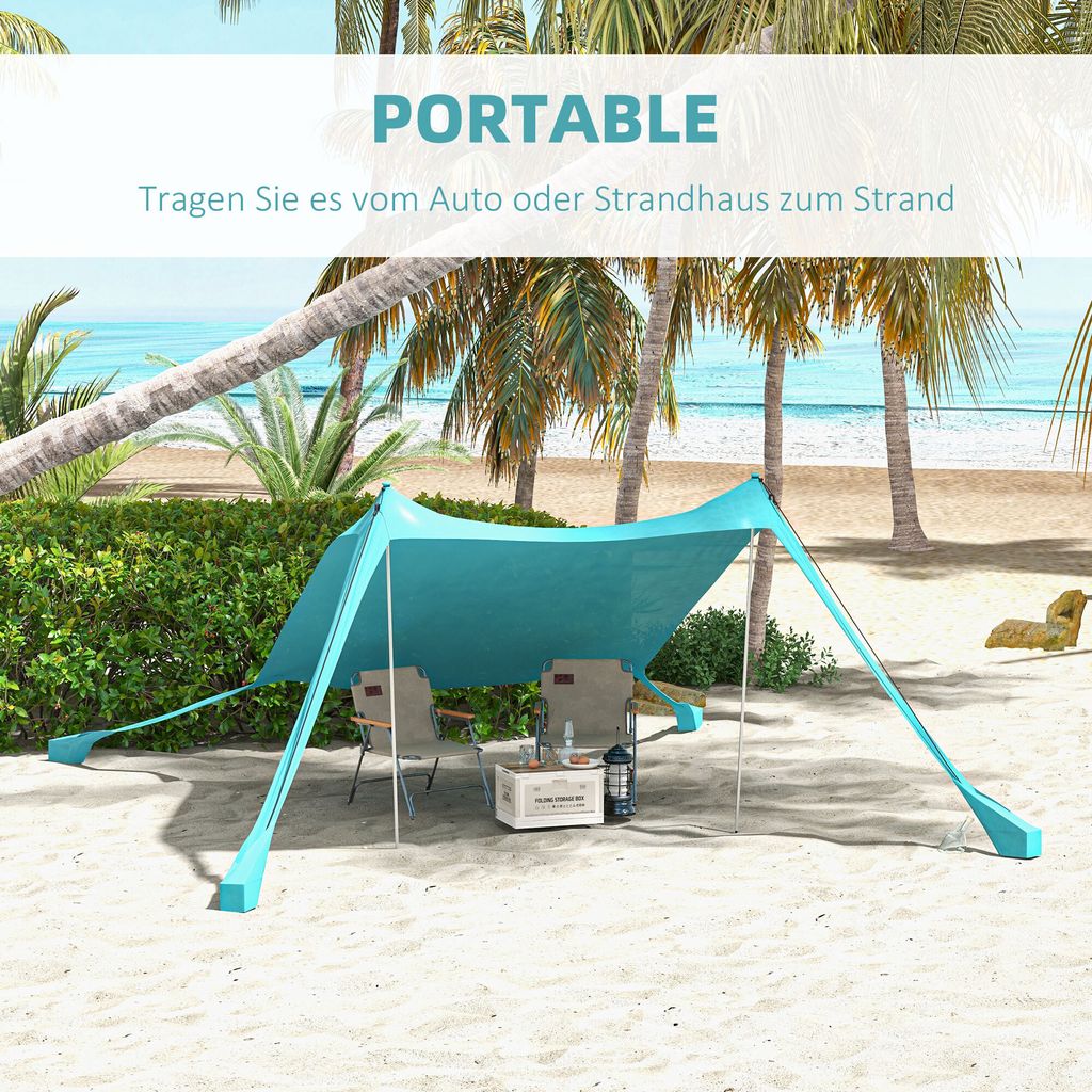 Outsunny Sonnenschutzdach Sonnensegel Wasserdicht UV- und Produktbild 6
