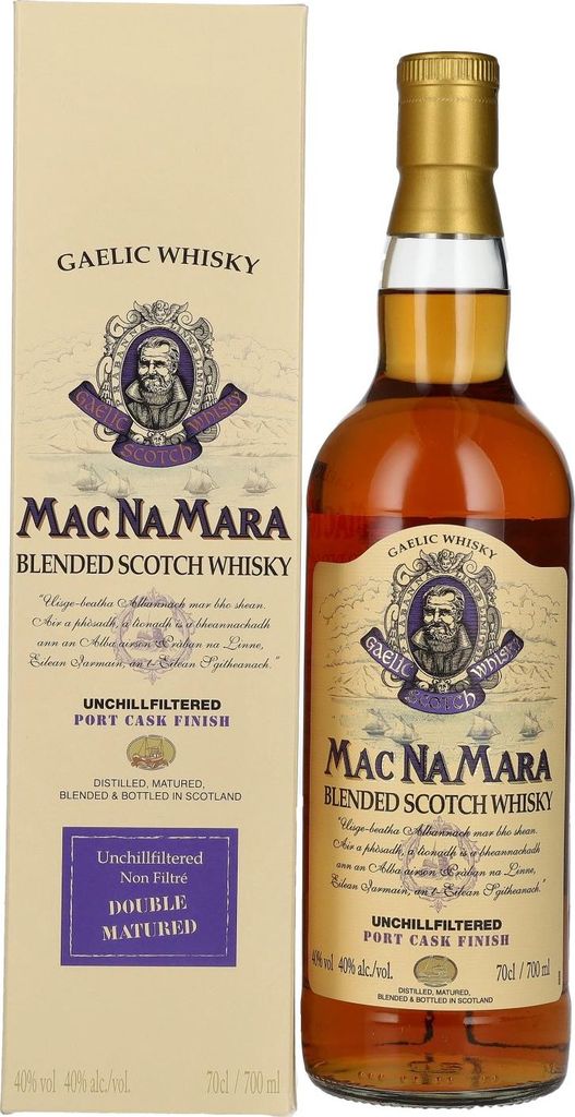 Gaelic Whisky MACNAMARA Port Cask Finish Blended Scotch Whisky 40% Vol. 0,7l in Geschenkbox