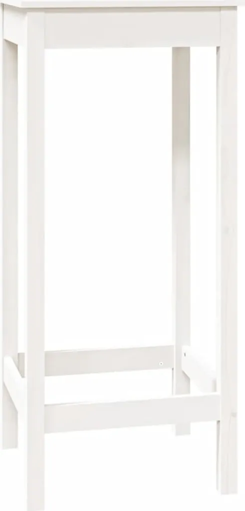 SYFAX™ Tavolo da Bar Bianco 50x50x110 cm in Legno Massello di Pino