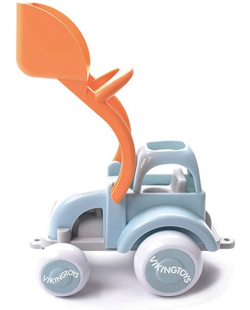 VIKINGTOYS Ecoline, BPA freier Spielzeug-Traktor Bagger mit Frontlader Spielzeugauto - Hebearm mit Schaufel, beweglich - Baufahrzeug Reifen Soft - ...