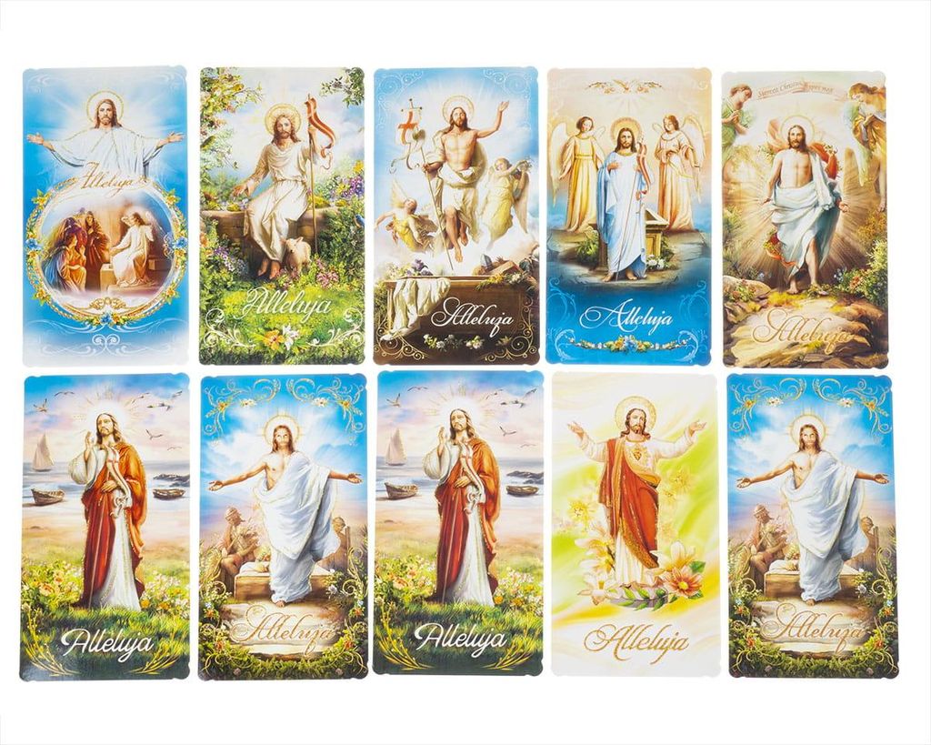 Set mit 10 Osterkarten mit dem Herrn Jesus