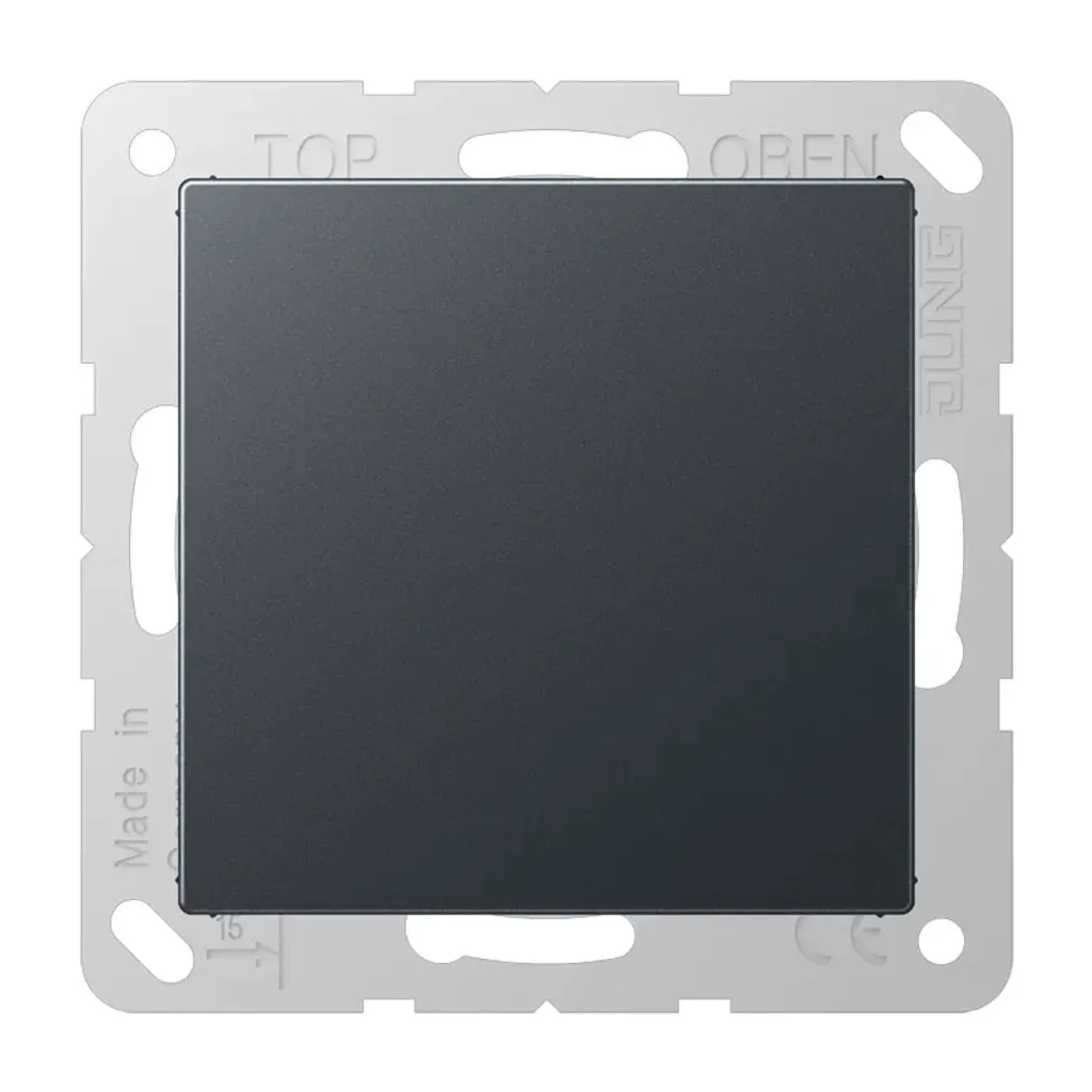 Jung A594-0ANM Plaque Aveugle Noir Mat - Finition Thermoplastique Série A