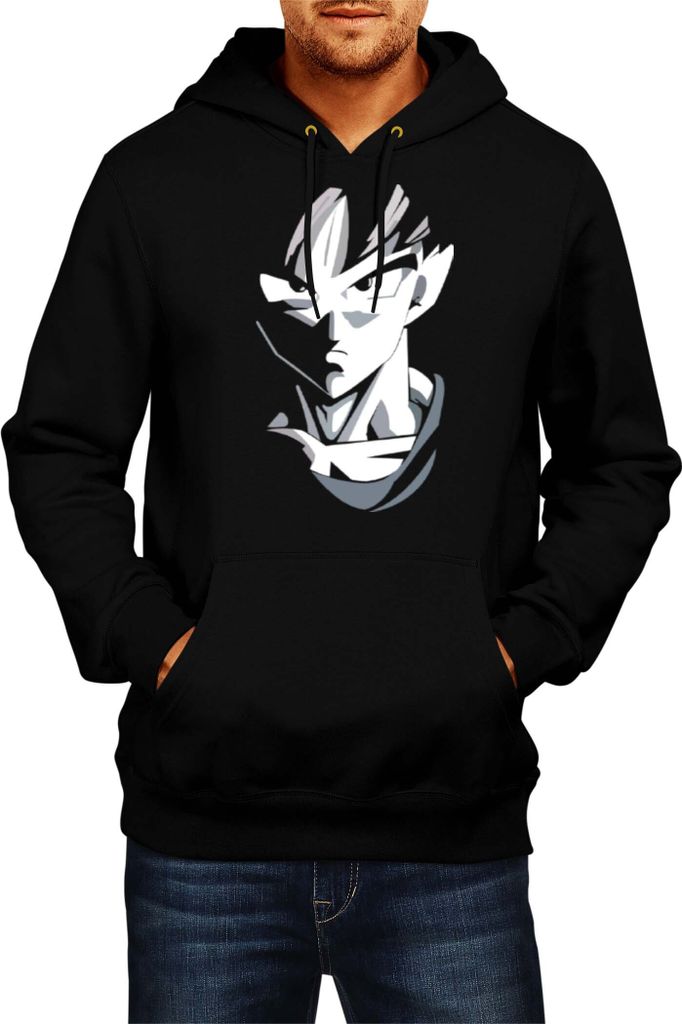 Herren Kapuzenpullover Dragon Anime Manga Ball Z Goku 21, Man XL / Schwarz