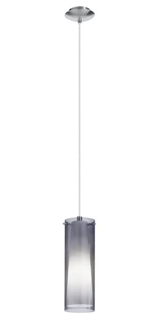 Luminaire suspendu design cylindrique en verre fumé noir Eglo Pinto