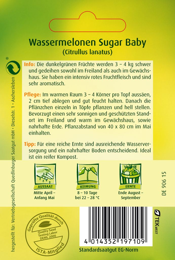 Wassermelone, Sugar Baby Produktbild 