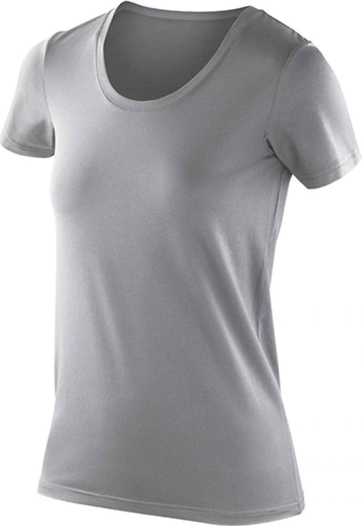 SPIRO S280F | Damen Impact Softex T-Shirt / Ideal veredeln mit ihrem Logo - Farbe: Cloudy Grey - Größe: XXL (18)