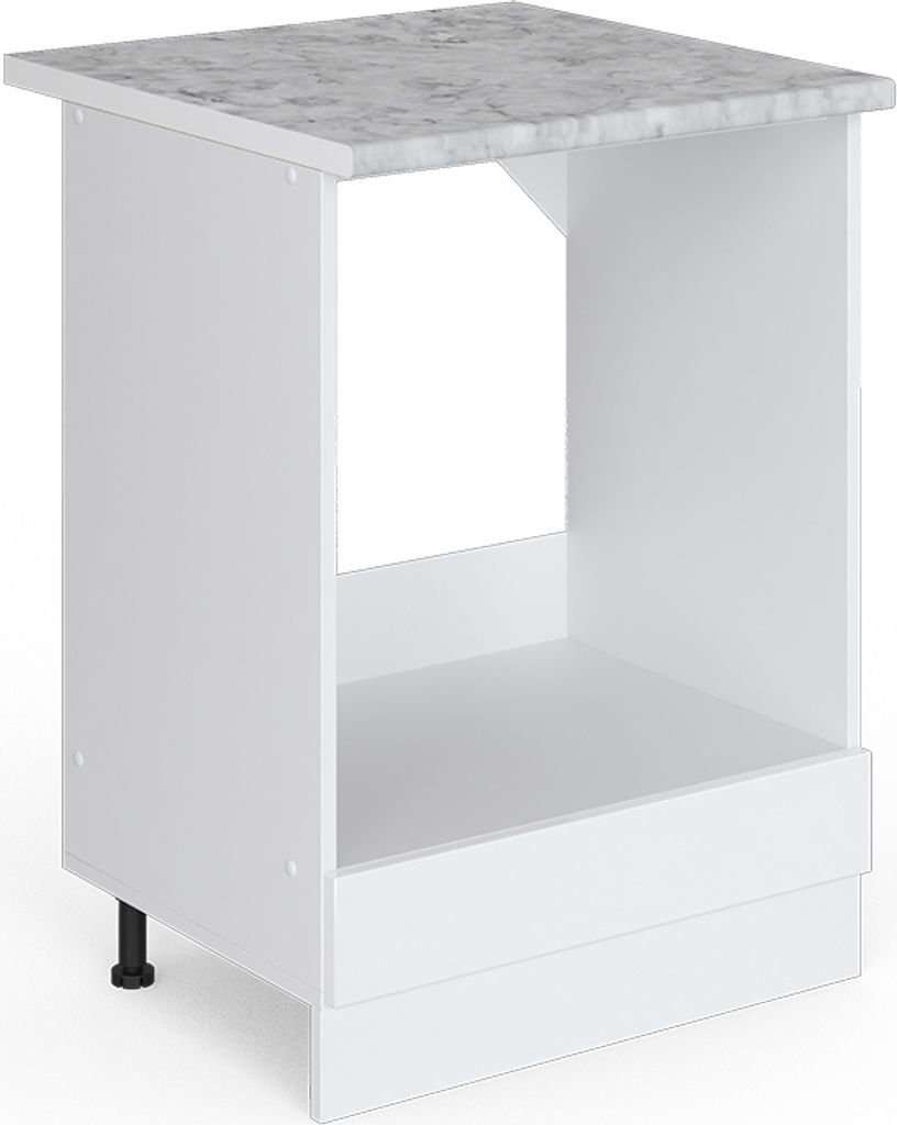 Vicco Herdumbauschrank R-Line, 60 cm , AP Marmor, Weiß Produktbild 