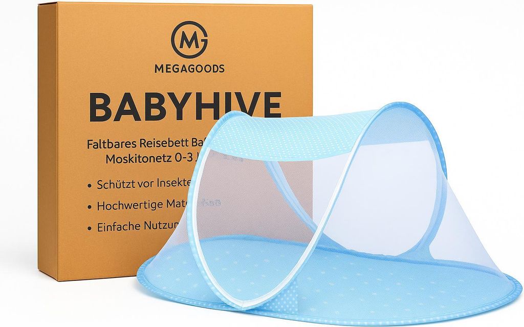 Faltbares Reisebett Baby mit Moskitonetz 0-3 Jahre tragbar DE.