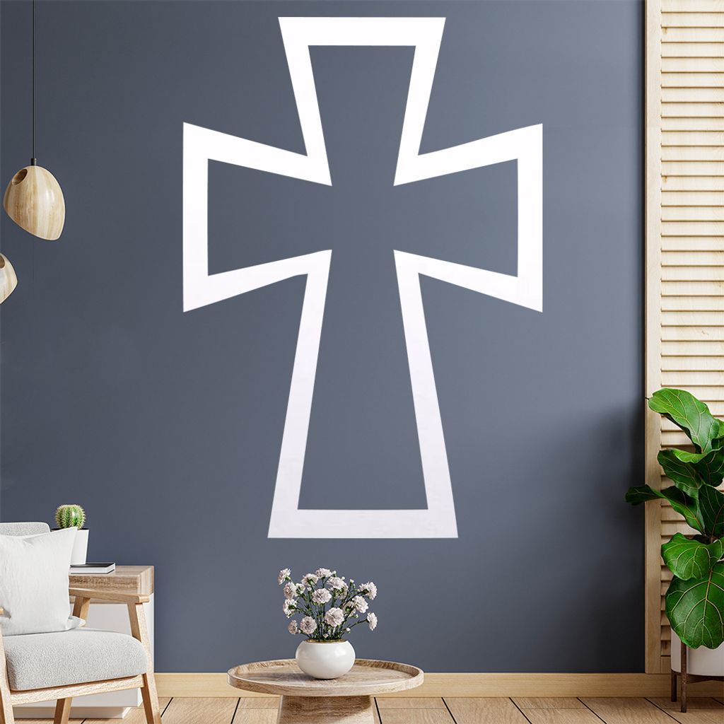 Byzantinisches Kreuz II Wandtattoo Wandaufkleber Wall Sticker - Dekoration, Küche, Wohnzimmer, Schlafzimmer, Badezimmer