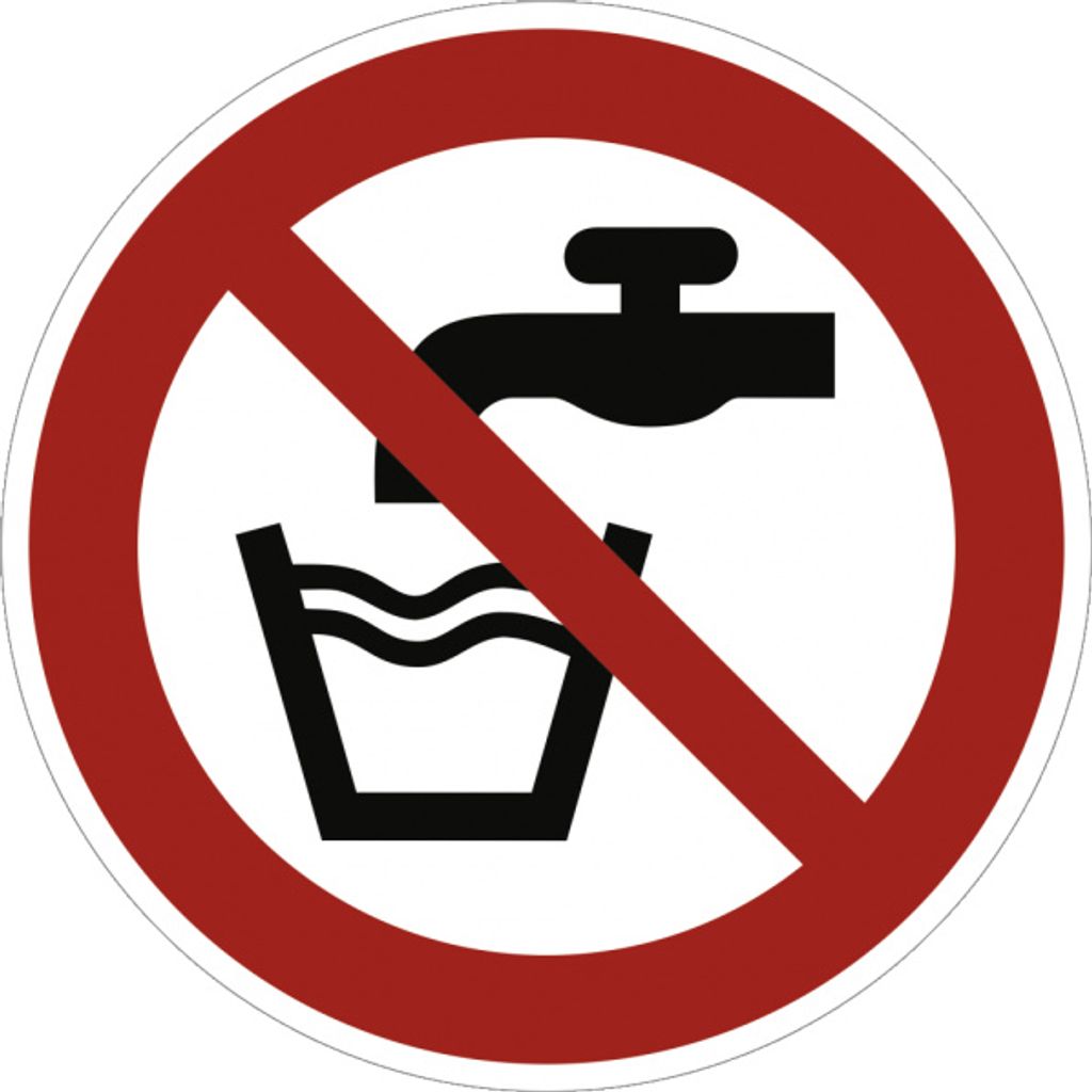 Dreifke Alu-Schild "Kein Trinkwasser", Ø10cm, 1 Stück, Verbotszeichen (P005)...