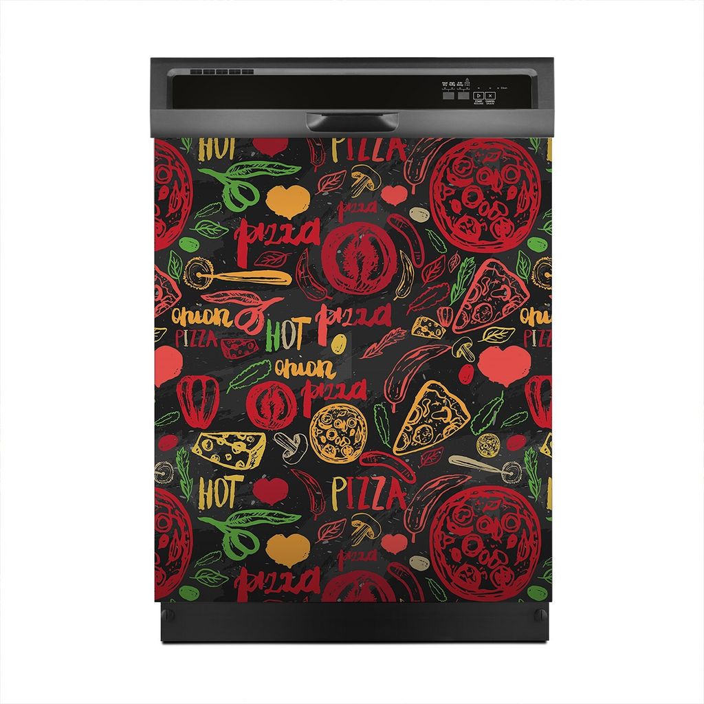 Aufkleber sticker 60x70 cm Dekorative folie Spülmaschine - Oliven Worte Tomaten