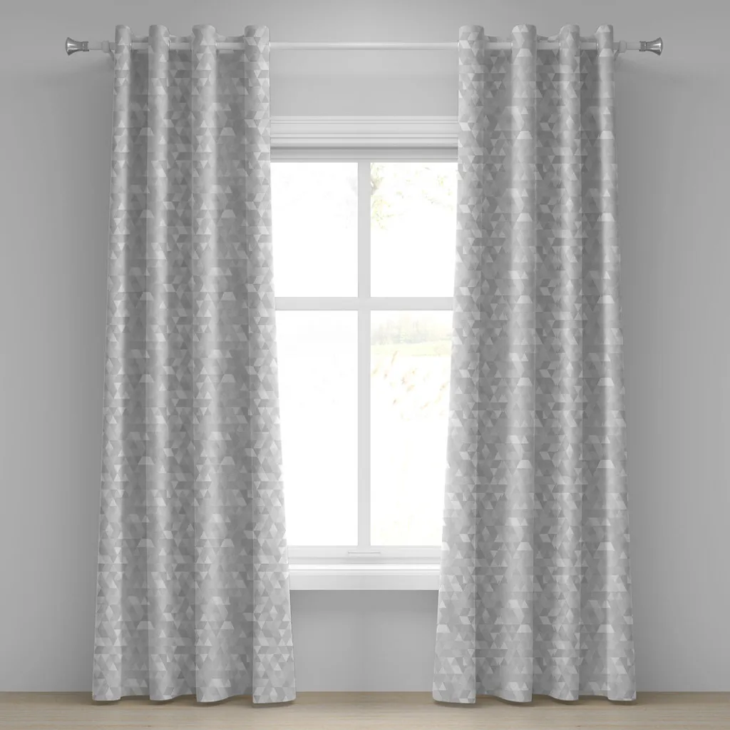 ABAKUHAUS Tende 280x225cm Grigio Bianco Triangoli Mosaico - Offerta