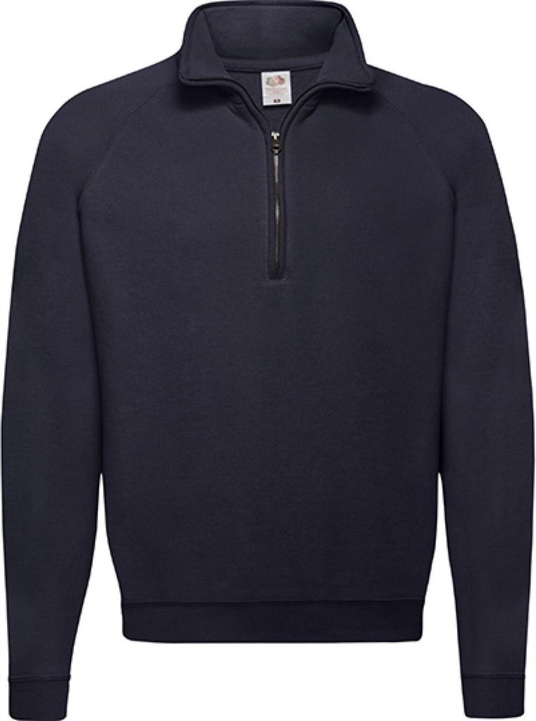 Fruit of the Loom 62-114-0 | Classic Zip Neck Sweat - Farbe: Deep Navy - Größe: S
