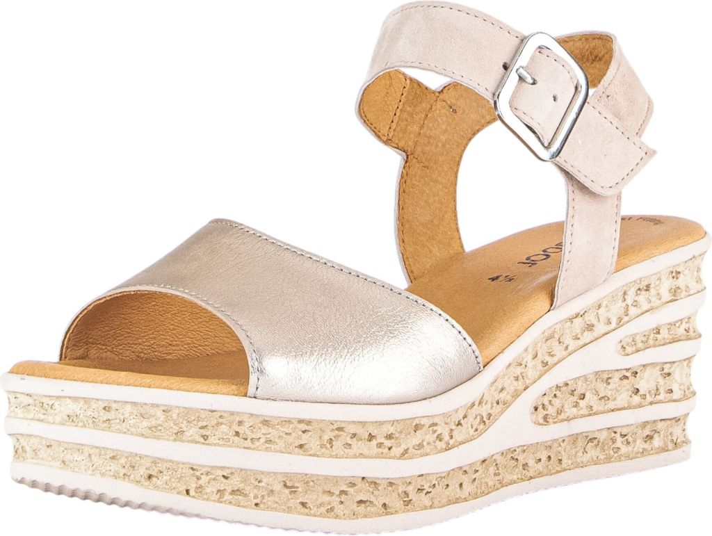 Gabor Keilsandaletten Damen 31393931333338 Gold 39 EU