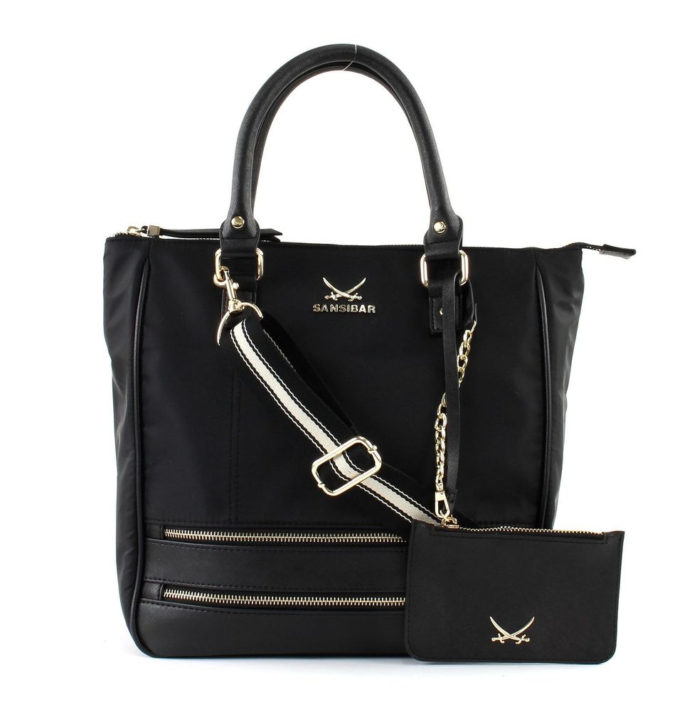 Sansibar Handtasche Schultertasche Shopper Bag Black schwarz