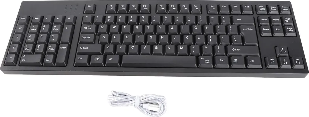 Clavier pour gaucher filaire 109 touches avec double interface USB Noir - 6