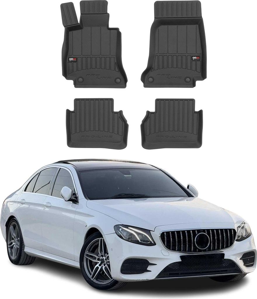 OMAC Gummi Fußmatten für Mercedes E Klasse W213 S213 2016-2024 Premium TPE 4x