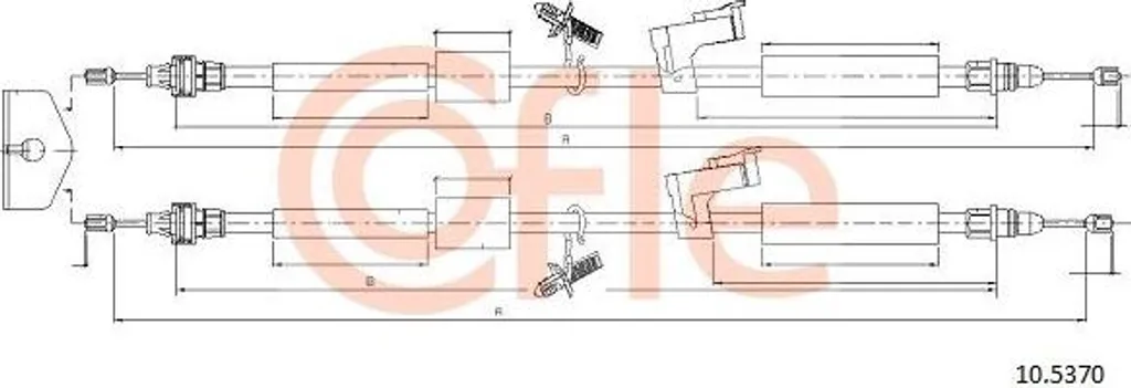 Câble de frein à main COFLE 10.5370 pour Focus et C-Max OE 1319486