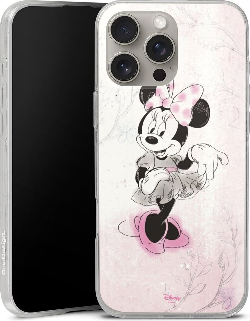 DeinDesign Handyhülle für Apple iPhone 16 Pro Max Silikon Hülle Case Smartphone Schutzhülle Disney Minnie Mouse Vintage