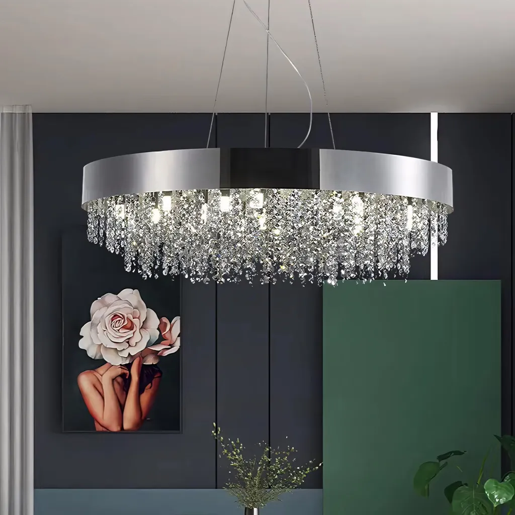 Suspension design 60cm Toolight finition chrome effet miroir luxe