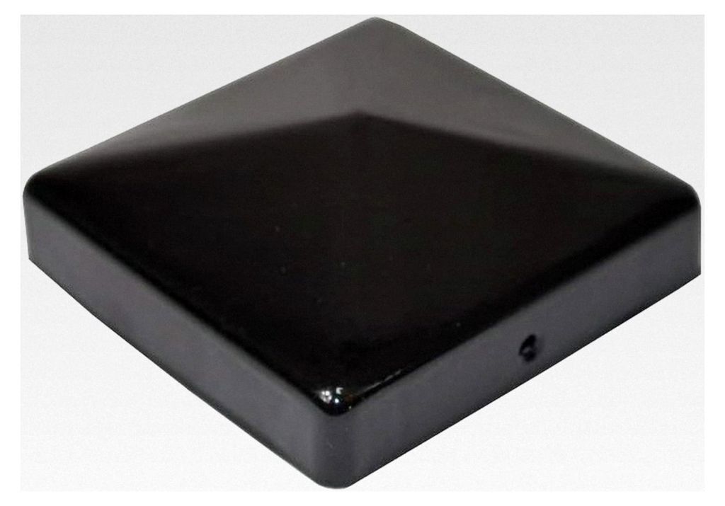 Pyramiden-Pfostenkappe 7 x 7 cm schwarz pulverbeschichtet