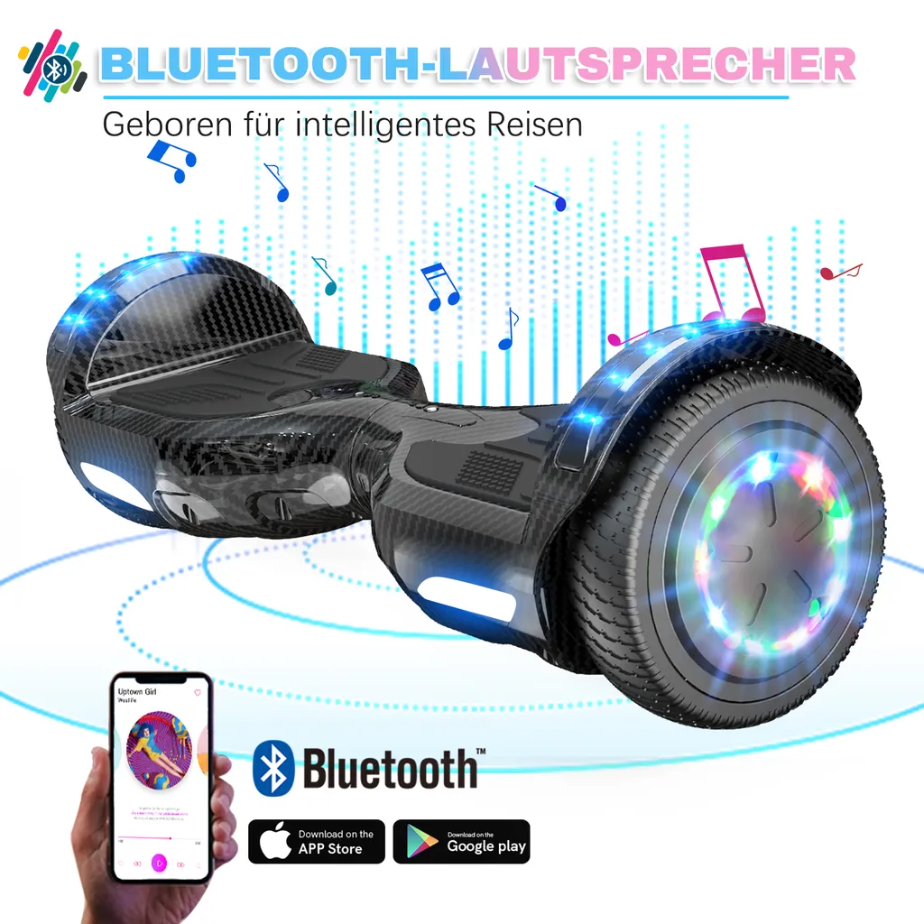 EVERCROSS TECH Hoverboard 6,5 Pouces avec Hoverkart et Bluetooth LED - 4
